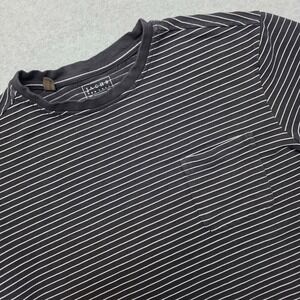 Jachs New York Men's Striped Pocket T Shirt XL Black White Casual Crew Neck Tee